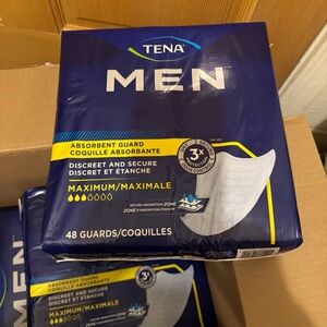 Tena Incontinence Guards for Men, Maximum Absorbency, 48 ct